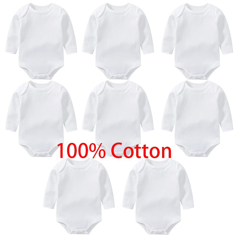 Baby Clothing Boy - 3/8 unids/lote monos de manga larga