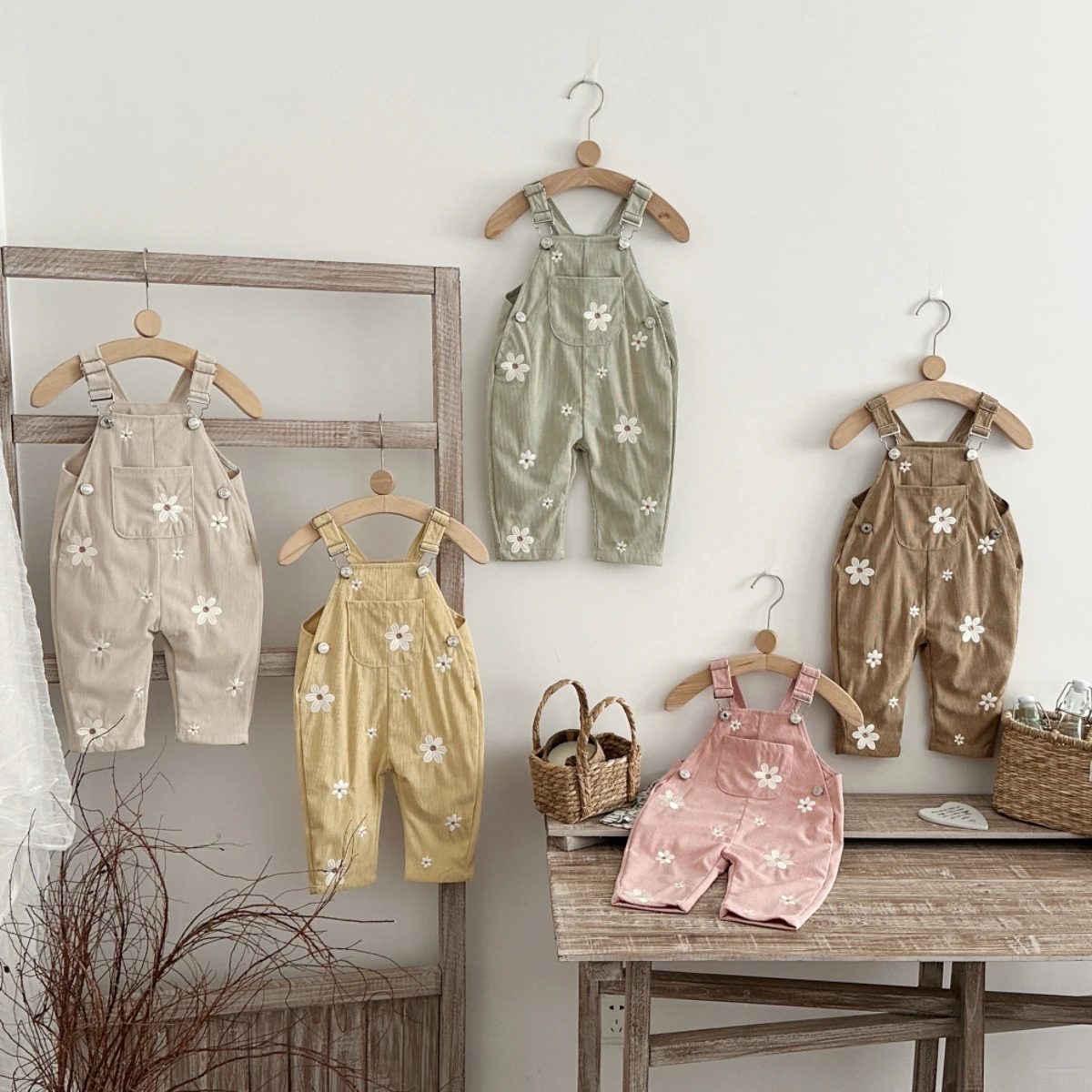 Monos de estilo coreano para b - Baby Overall Denim reseña y precio